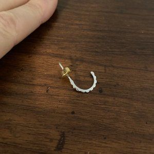 Single sterling silver earring